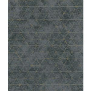 Kylie 6839-40 Papel de parede textura geométrica baixo relevo e cinza escuro