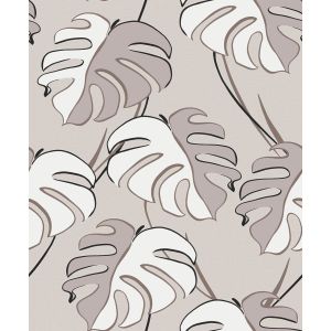 Kylie  81606 Papel de parede costela de adão bege e branco