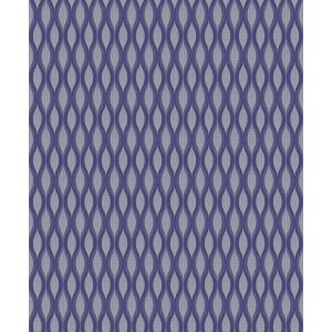 Fusion   A25005  Papel de Parede curvas azul com brilho 