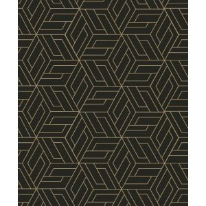 Icon A67302 Papel de parede geométrico preto
