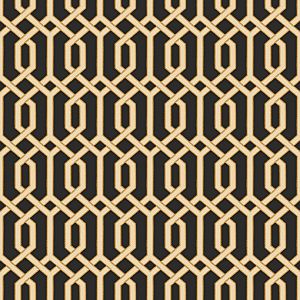 Beaux Arts 2   ba220016 Papel de  Parede  Forma geometrica preto com dourado 