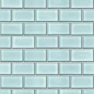 Beaux Arts 2   ba2200106 Papel de  Parede ceramica  tijolo  azul claro  bisotado  