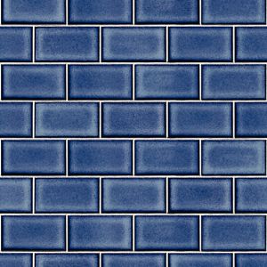 Beaux Arts 2   ba2200107 Papel de  Parede ceramica  tijolo  azul escuro   bisotado  