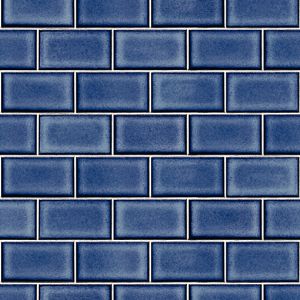 Beaux Arts 2   ba2200107 Papel de  Parede ceramica  tijolo  azul escuro   bisotado  