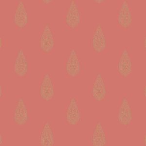 Kashimir   BH8328  Papel de  Parede fundo vermelho com gotas  douradas 