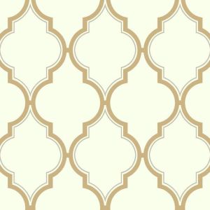 Kashimir   BH8334  Papel de  Parede figura geometrica em bege  com contorno marrom 