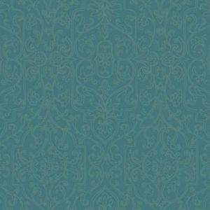 Kashimir   BH8364 Papel de  Parede fundo azul tiffany com contornos  de medalhao 