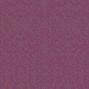 Kashimir   BH8365 Papel de  Parede fundo roxo com medalhoes em contorno 