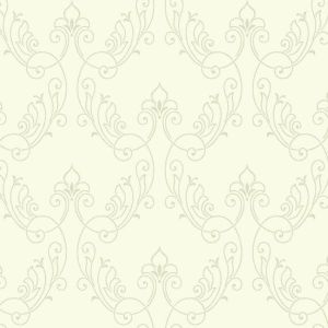 Kashimir   BH8373 Papel de  Parede fundo bege com medlahao em contorno  em cinza 