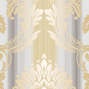 Classic Silks 2  CS35604 Papel de  Parede fundo roxo e bege com medalhoes bege 