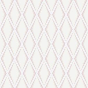 Sphere EL21061 papel de parede losangos  tons rosa e branco 