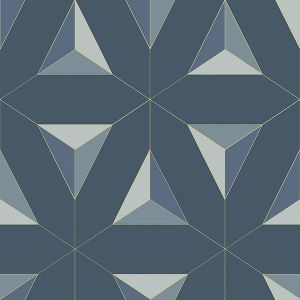 Sphere EL21073 papel de parede triangulos azul marinho azul verde 