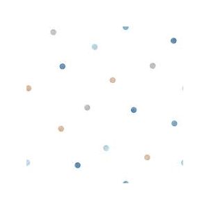 Just for Kids 2  G56520 Papel de Parede bolas azul bege preto fundo branco  