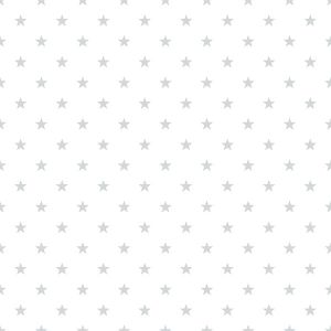 Just for Kids 2  G56548 Papel de Parede  estrelas cinza com fundo branco 