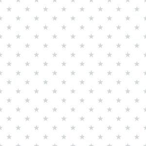 Just for Kids 2  G56548 Papel de Parede  estrelas cinza com fundo branco 