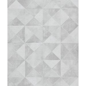 Gravity   GT-3003 Papel de parede triangulos branco acinzentado com prata 