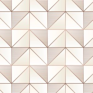 Geometrix  GX37629  Papel de  Parede  triangulos bege com rosa claro 