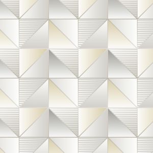 Geometrix  GX37631 Papel de  Parede  triangulos cinza bege prata 