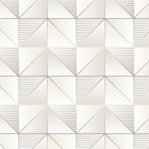 Geometrix  GX37633 Papel de  Parede  triangulos bege e cinza claro 