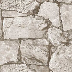 Rolling Stones   J955-07  Papel de Parede pedras irregulares brancas acinzentadas 