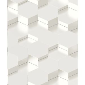 Star  L970-00 Papel  de Parede  3D hexagonos brancos 