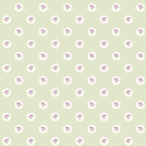 Alice  LL0213  Papel de parede  pequenas flores  lilas com  fundo verde 