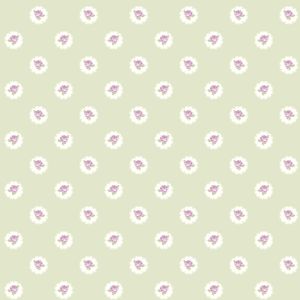 Alice  LL0213  Papel de parede  pequenas flores  lilas com  fundo verde 