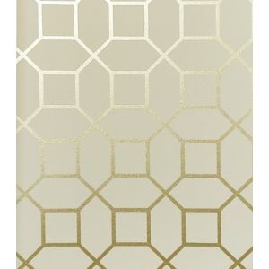 Neo Geometric  Papel de parede  NG1974  octogono dourado com bege