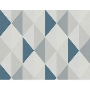Orion  ON3102Papel de parede triangulos e losangos tons azul branco e bege 