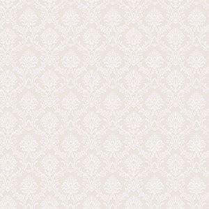 Classic Silks 2  SL27560   Papel de Parede fundo branco medalhão pequeno branco 