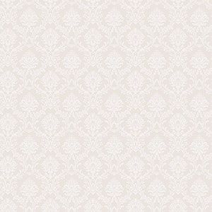 Classic Silks 2  SL27560   Papel de Parede fundo branco medalhão pequeno branco 