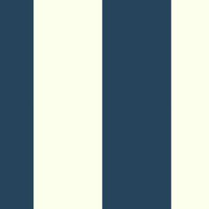 Waverly Stripes SV2612 Papel de  Parede  listras  muito grossas branco e azul marinho 