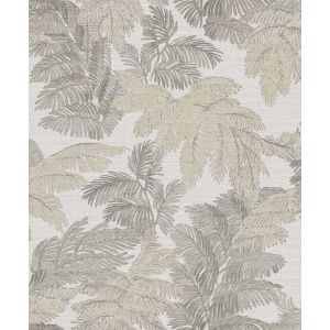 Thema   28817 Papel de parede  folhagem cinza e bege