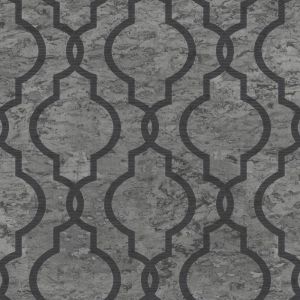 Shimmer  UK20920 Papel de Parede figuras geometricas preto com fundo marmore cinza chumbo 
