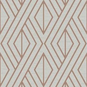 Shimmer  UK30506 Papel de Parede  figuras geometricas cobre em baixo relevo e cinza 