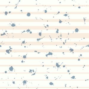 Dream Big   WI0177 Papel de  Parede listras rosa com pingos de tinta azul 