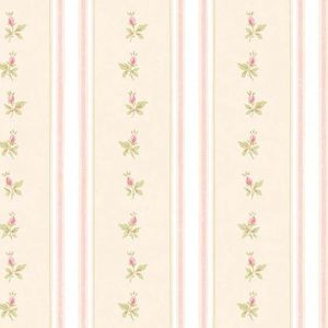 Papel de parede  Abby Rose 3  listras bege e rosa com pequenas rosas     cod  : AB27641